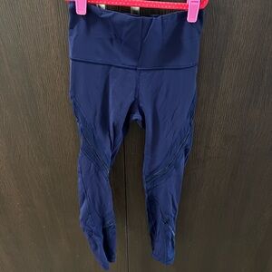 lululemon blue mesh leggings 7/8